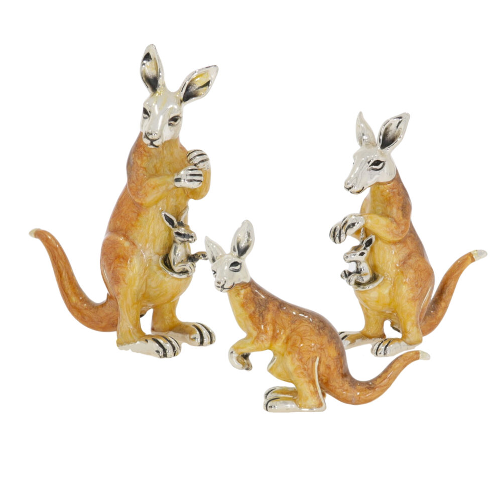 Saturno Sterling silver and Enamel Kangaroo Ornaments