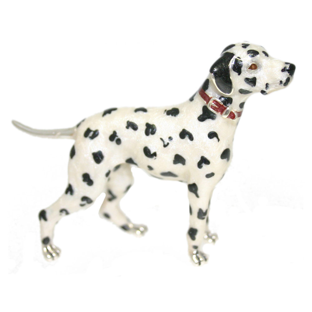 Saturno Sterling Silver and Enamel Dog – Dalmatian Ornament