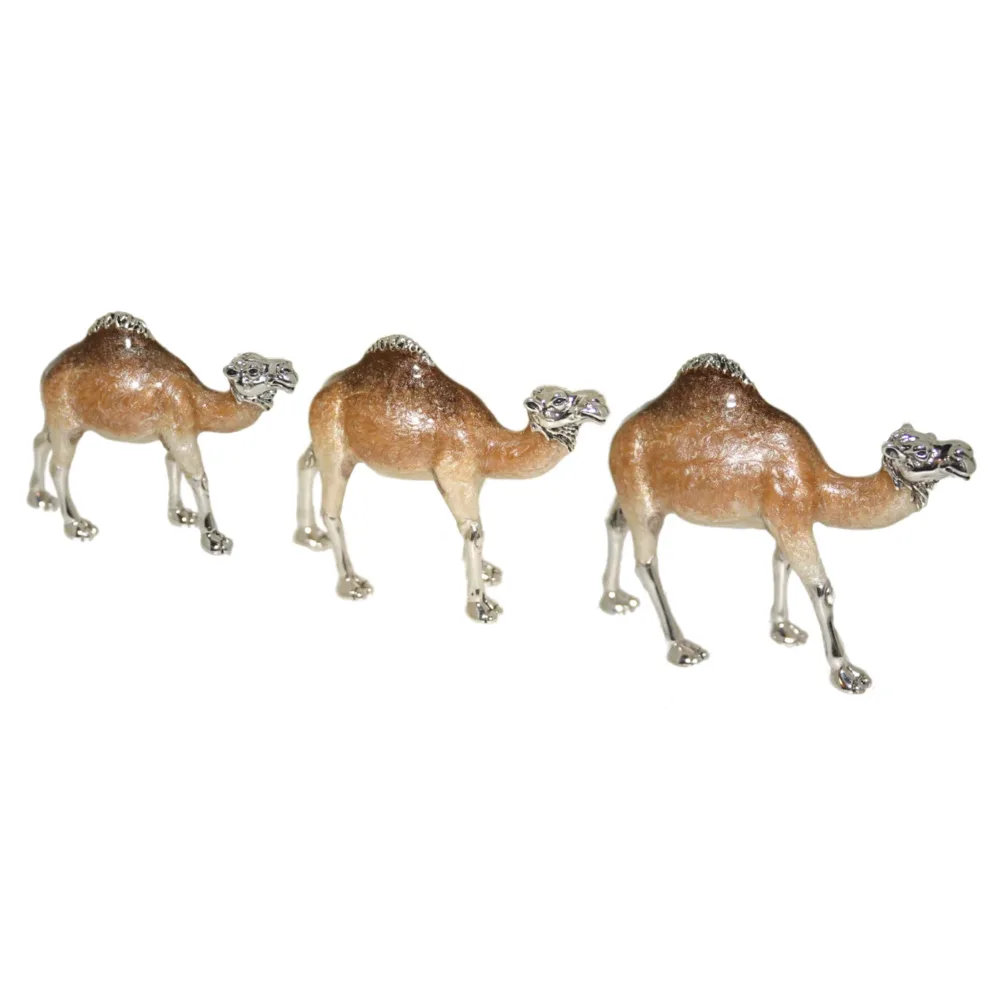 Saturno Sterling Silver and Enamel Camel Ornaments