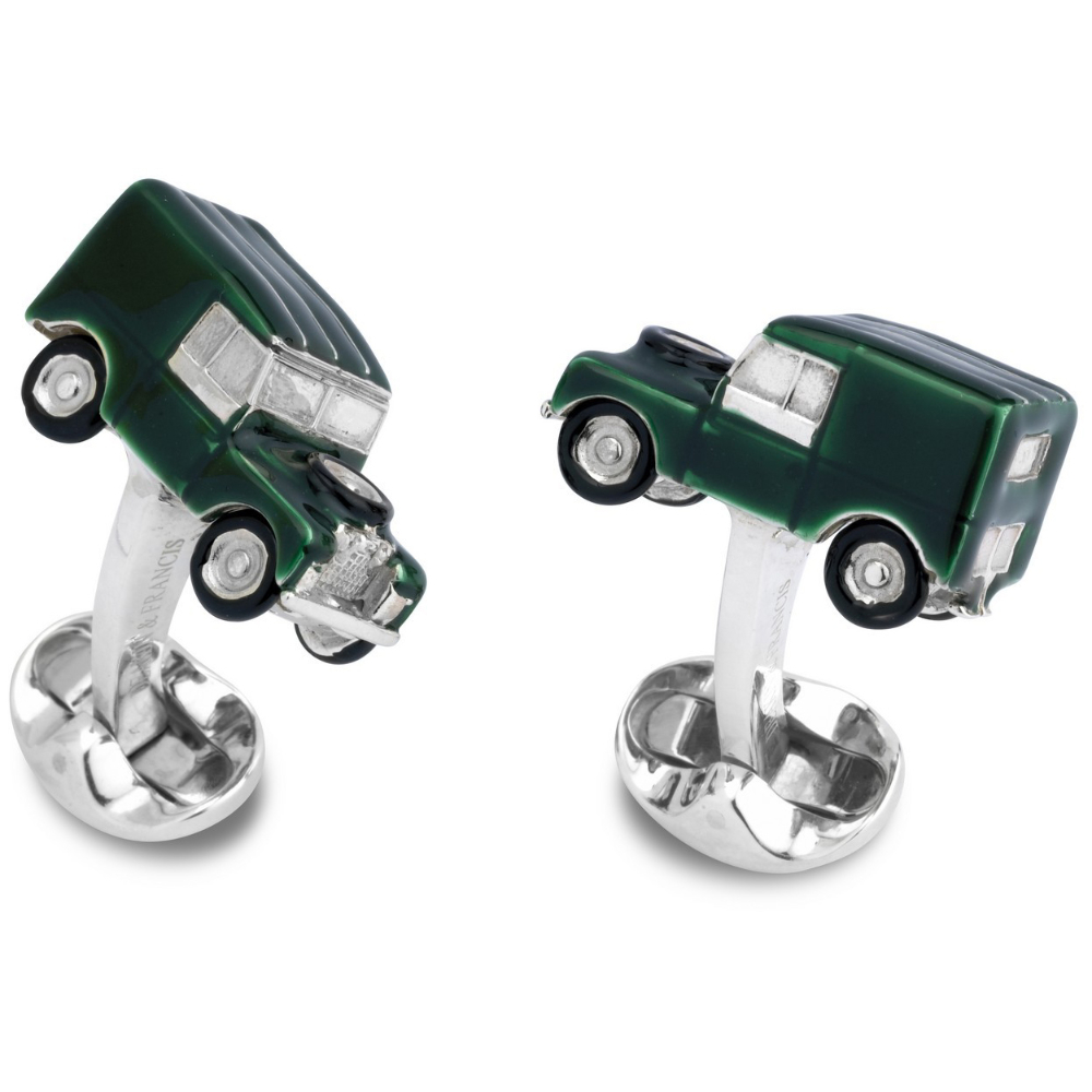 Sterling Silver and enamel Deakin and Francis 4 x 4 Vehicle Cufflinks