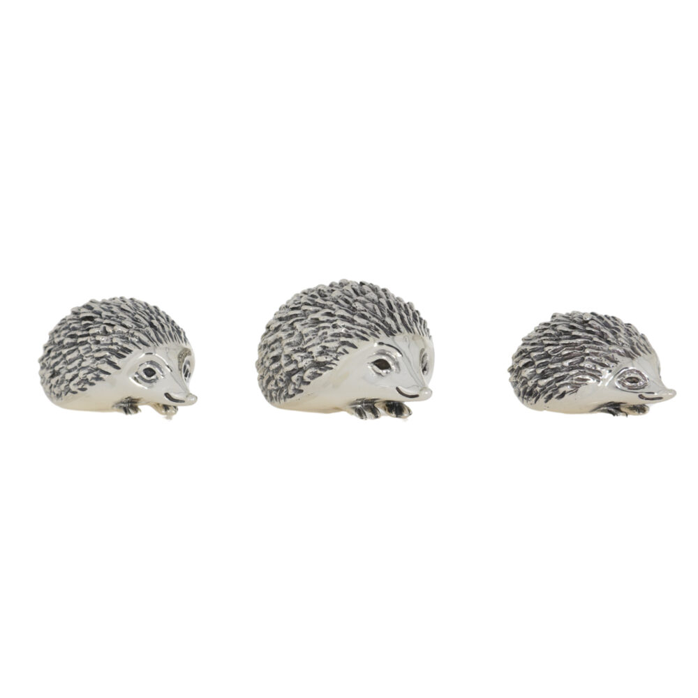 Saturno Sterling Silver Hedgehog Ornaments