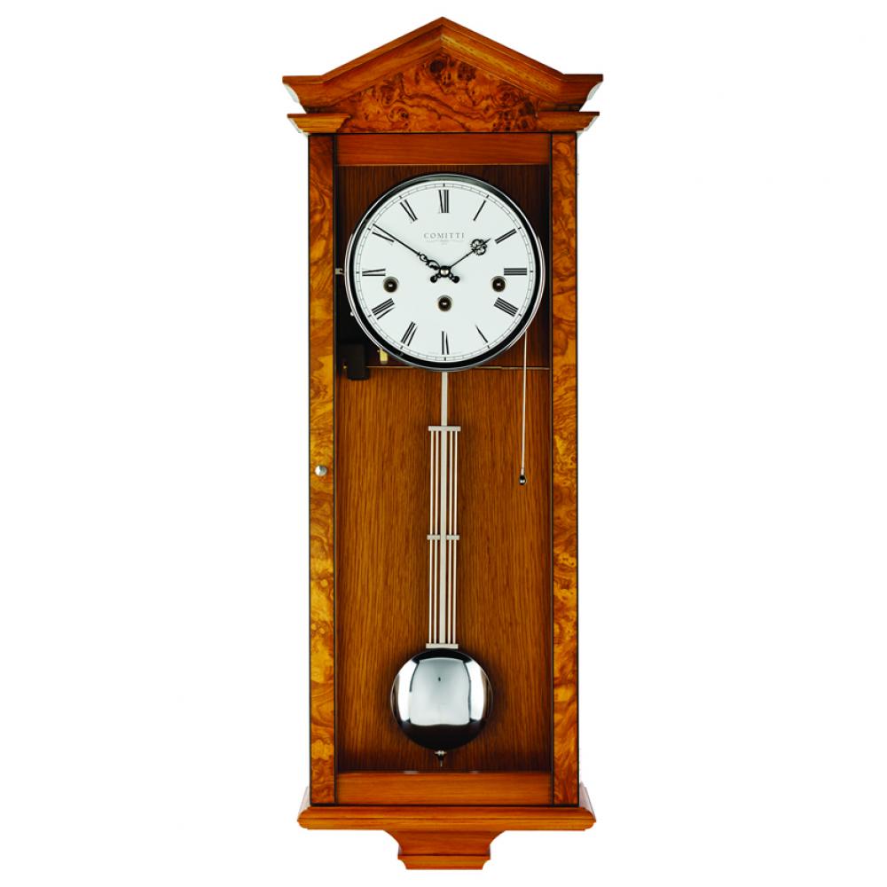 Oak and Olive 8 day Comitti Westminster chime Wall regulator clock C3871CH