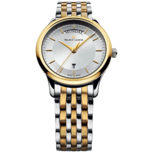 Maurice Lacroix – Les Classiques Gents stainless steel and Gold Plate bracelet watch SKU LC1227-PVY13-130-1