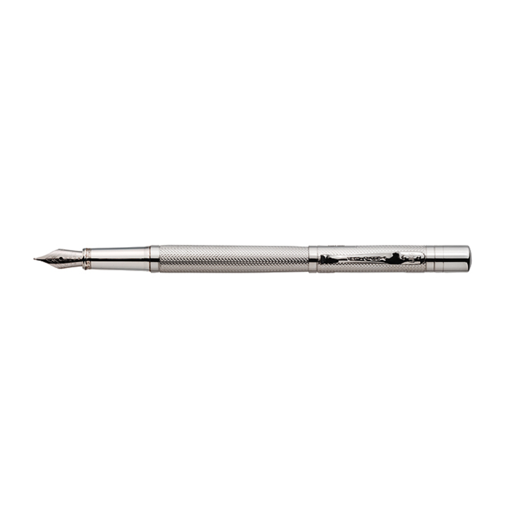 Yard O Led Sterling Silver Viceroy barley engine turning – Fountain Pen