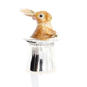 Saturno Sterling Silver and Enamel Rabbit in the Hat Ornament video