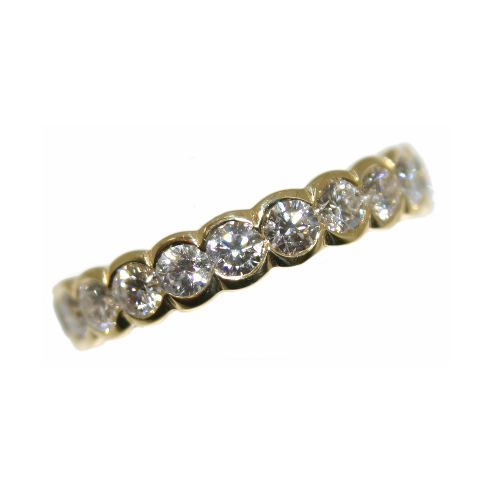 Diamond full Eternity ring by Boodles 2.20cts, 18ct gold mount