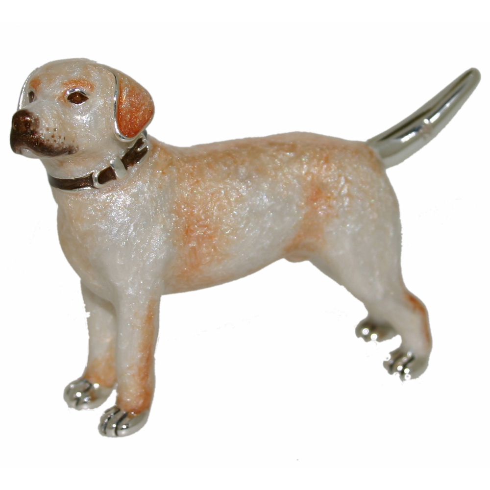 Saturno Sterling Silver and Enamel Dog – Labrador Ornament