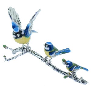 13369 Blue Tits on branch