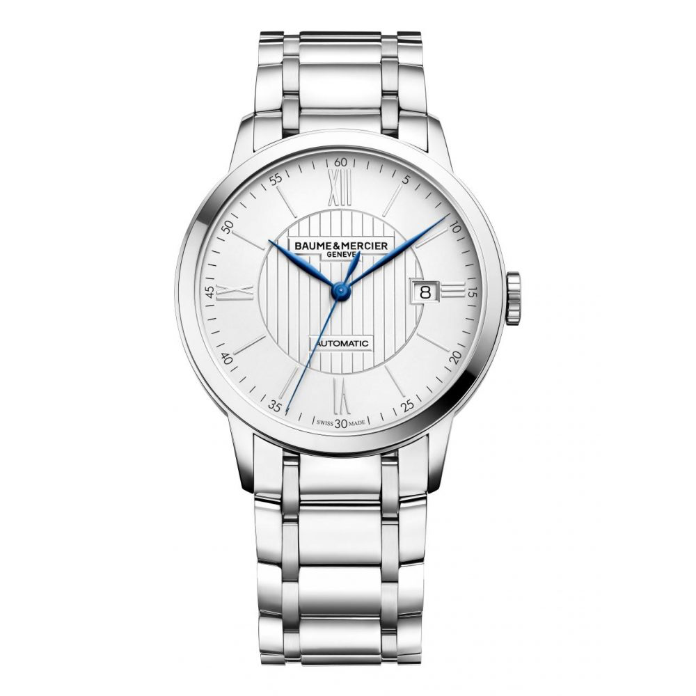 Gents stainless steel automatic Baume & Mercier Classima date bracelet watch 10215