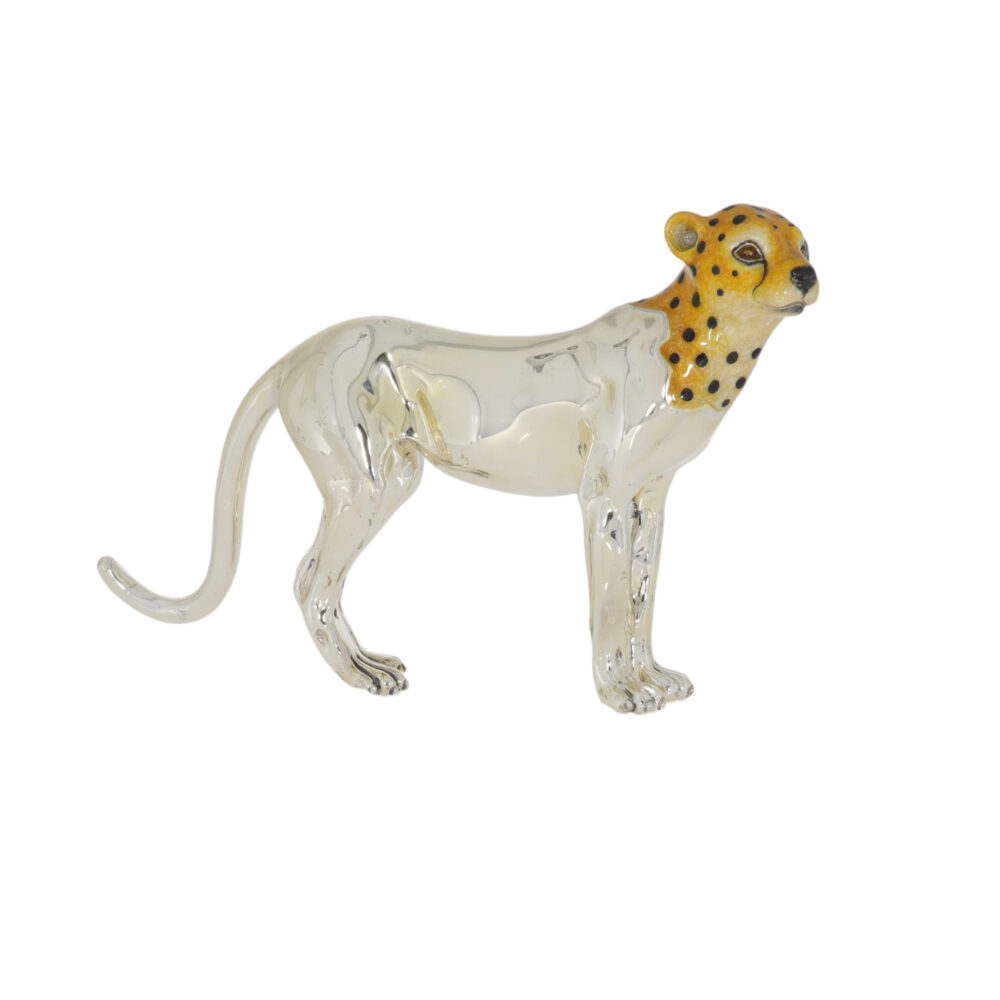 Saturno Sterling Silver and enamel Cheetah Ornament