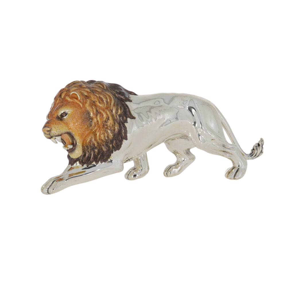 Saturno Sterling Silver and enamel Lion Ornament