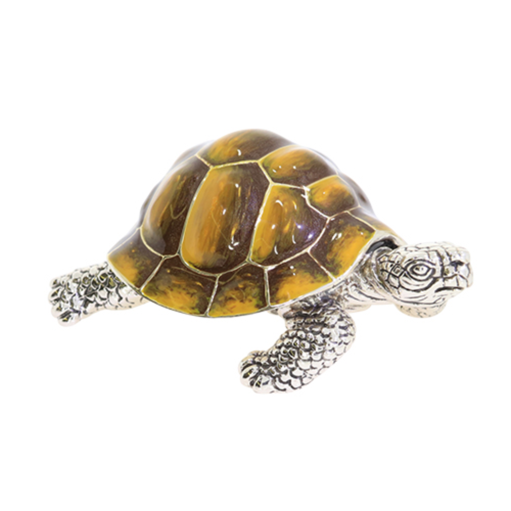 Saturno Sterling Silver and Enamel Tortoise Ornament