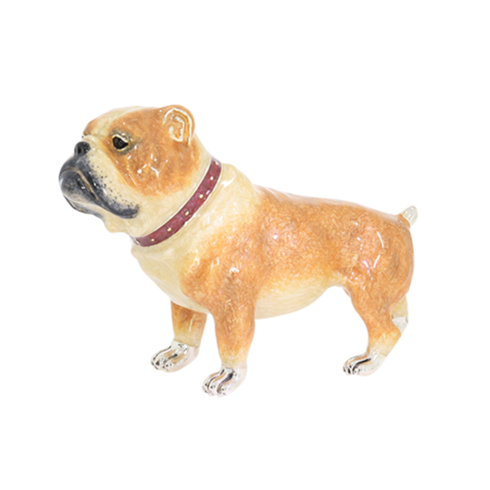 Saturno Sterling Silver and enamel Dog – Bulldog large Ornament