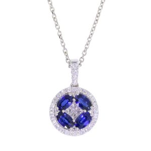 U251.5 Sapphire and diamond pendant