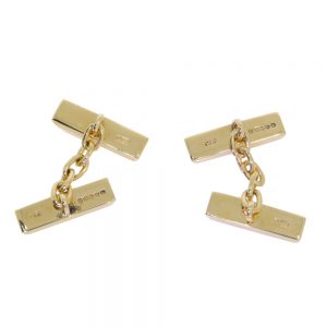 E300.5 9ct gold oblong cufflinks