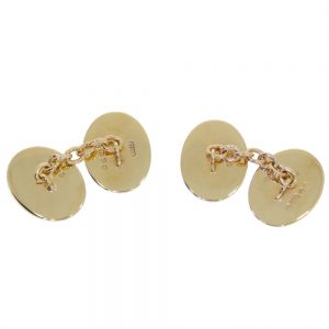 H399.4 9ct gold chain cufflinks