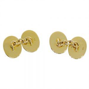 P339.4 18ct gold and enamel Game cufflinks