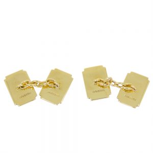 P398.4 18ct gold and platinum cufflinks