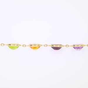 SP:B525P-Y Multi gem and 18ct gold bracelet side