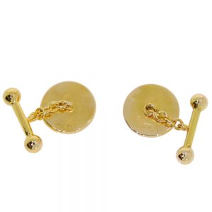 U398.4 Chinese gold cufflinks