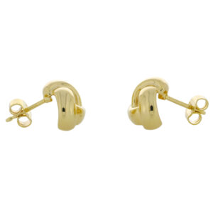 9ct yellow gold knot earrings