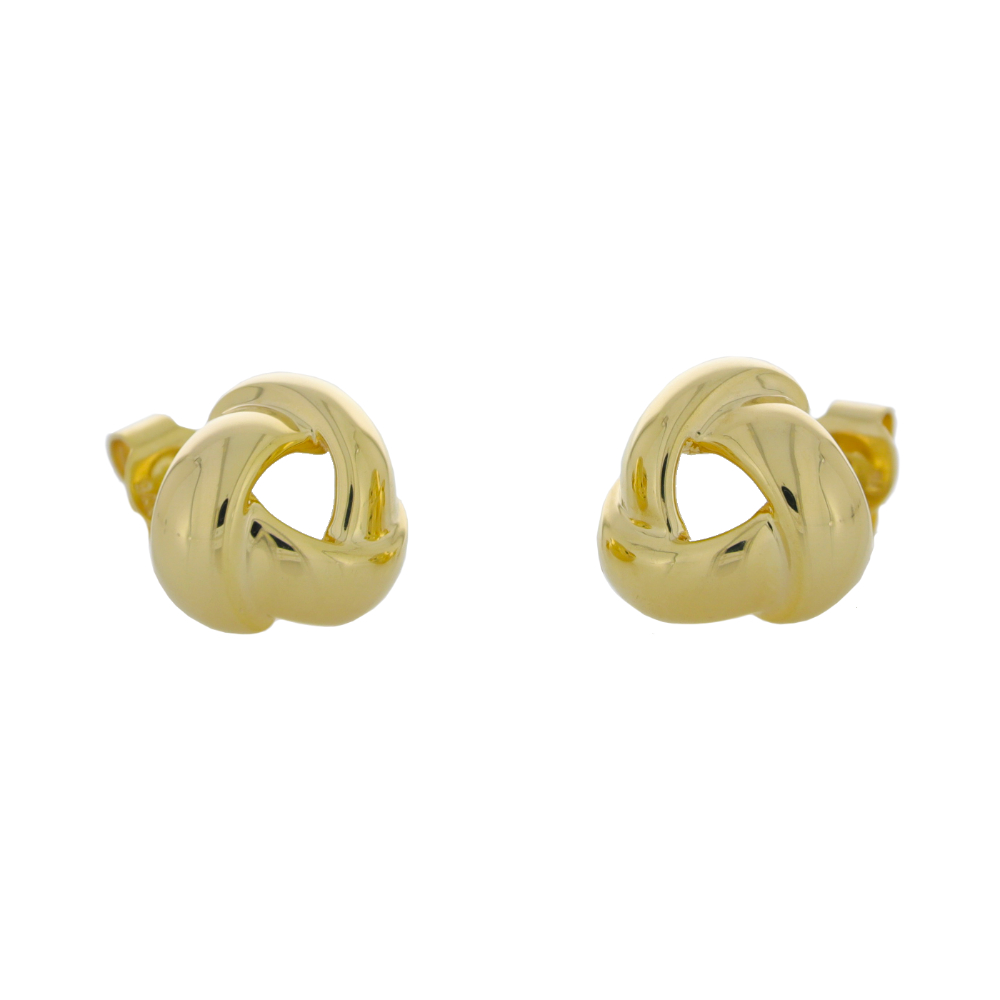 9ct Yellow gold Knot earrings
