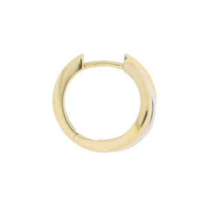 9ct white and yellow gold hoop earrings