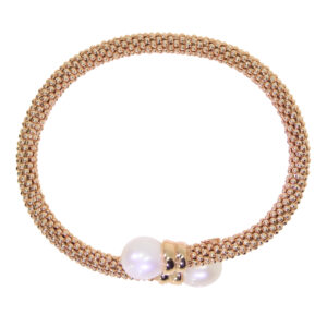 JES02-Rose gold and pearl bangle top