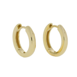 9ct yellow gold 14mm hoop earrings
