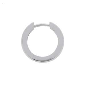 9ct white gold 15.5mm hoop earrings