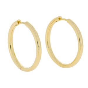 9ct yellow gold 25mm hoop earrings