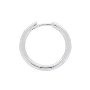 9ct white gold 20mm hoop earrings