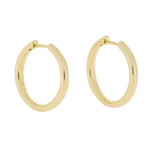 9ct yellow gold 20mm hoop earrings