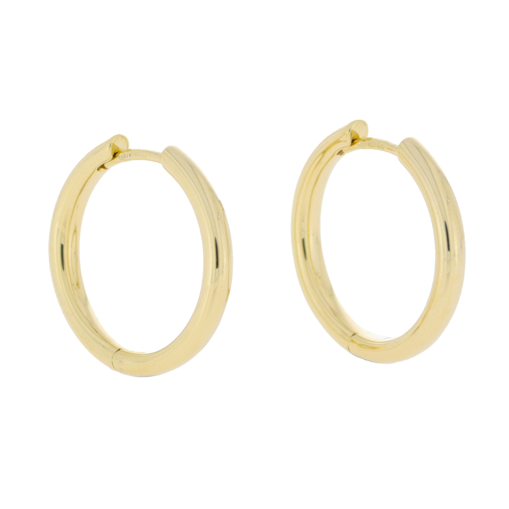 9ct Yellow gold 20mm hoop earrings