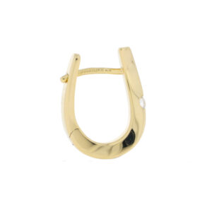 9ct yellow gold and single diamond hoop earrings