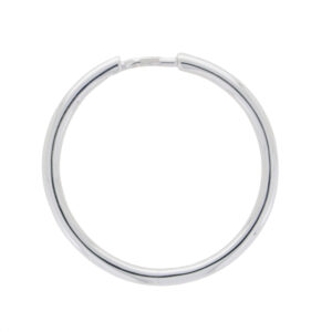 9ct white gold 25mm hoop earrings