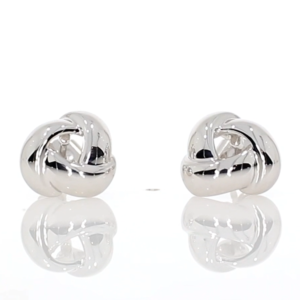 9ct White gold Knot earrings Video