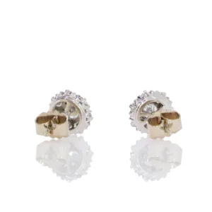 A417.2 Diamond 8 stone cluster earrings back