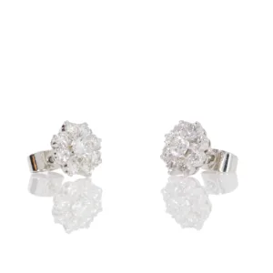 H417.2 Diamond 9 stone cluster earrings 2