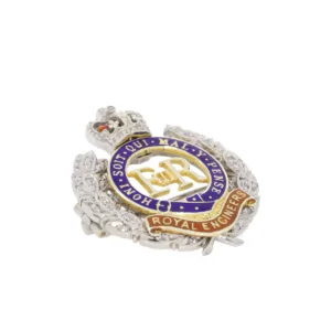 G409 Royal Engineers Diamond brooch side