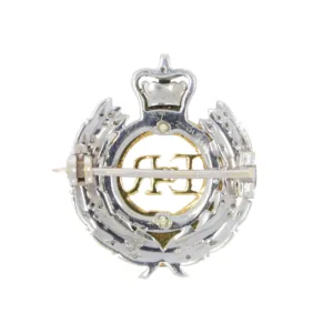 G409 Royal Engineers diamond brooch back