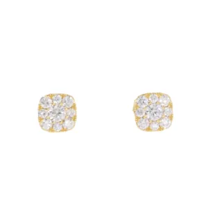 T415.2 Diamond cluster cushion earrings