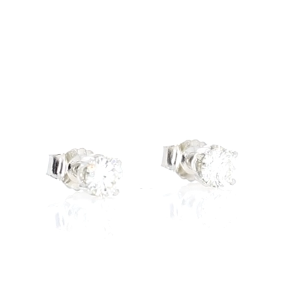 Diamond Single Stone Solitaire Earrings 0.85ct approx, Platinum Claw Mounts video