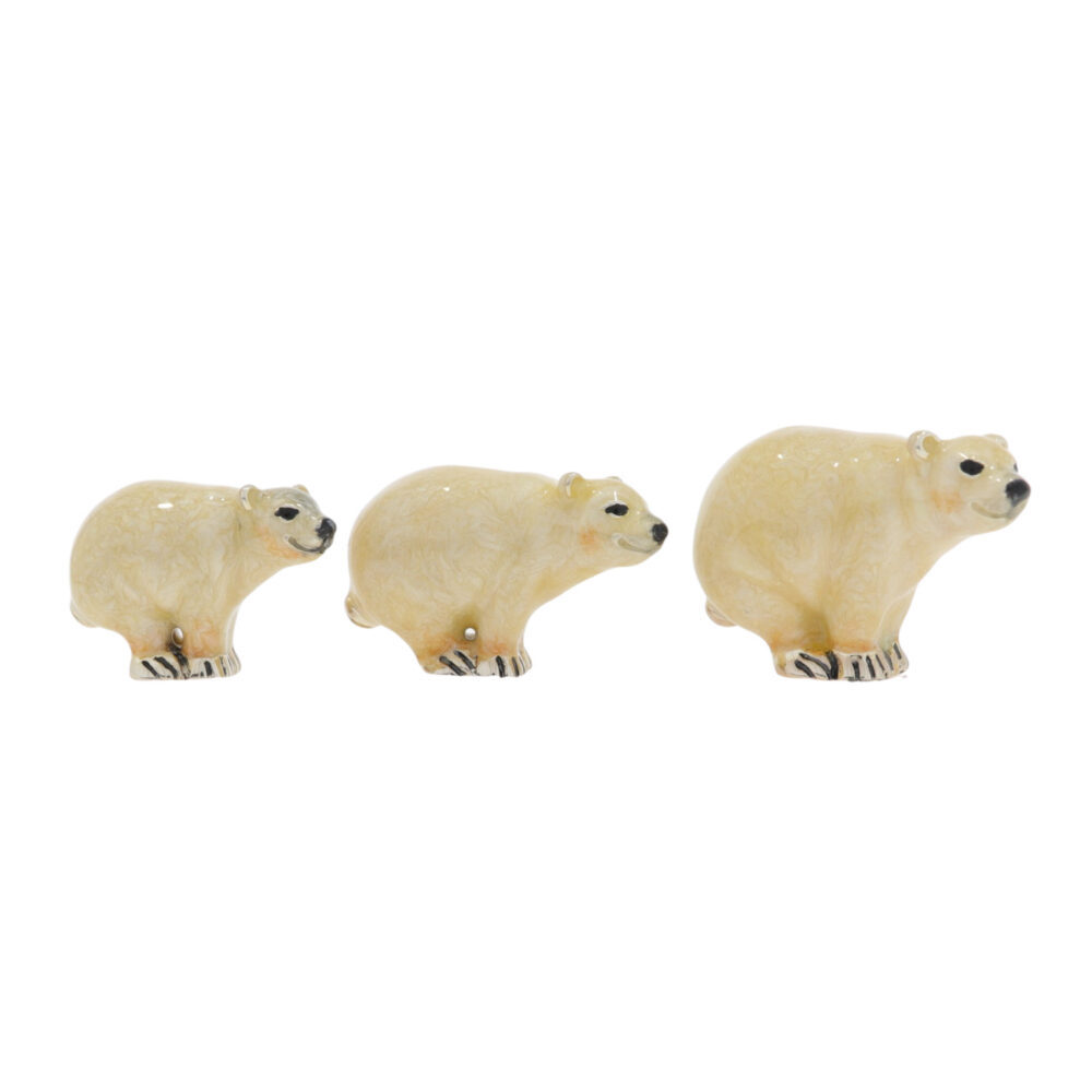 Saturno Sterling silver and Enamel Polar Bear Ornaments