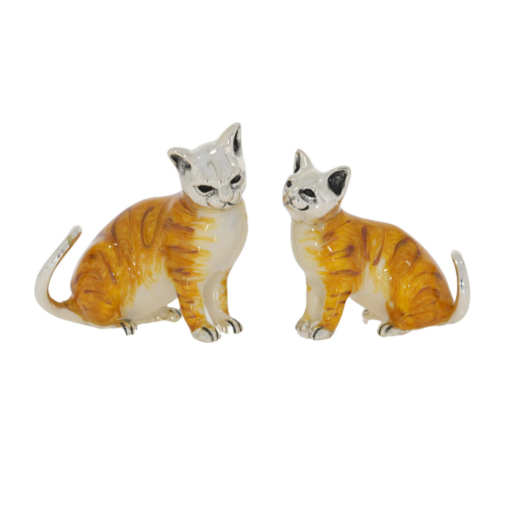 Saturno Sterling Silver and Enamel Cats – Marmalade Ornaments