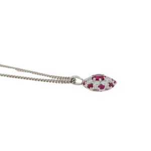 B264.5 Ruby and diamond cluster pendant side