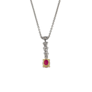 D264.5 Ruby and diamond pendant back