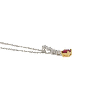 D264.5 Ruby and diamond pendant side