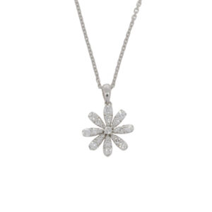 T263.5 Diamond flower cluster pendant