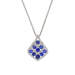 Z263.5 Sapphire and diamond pendant